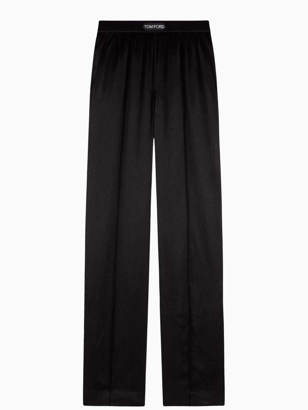 Tom Ford Black Silk-Blend Logo Pants